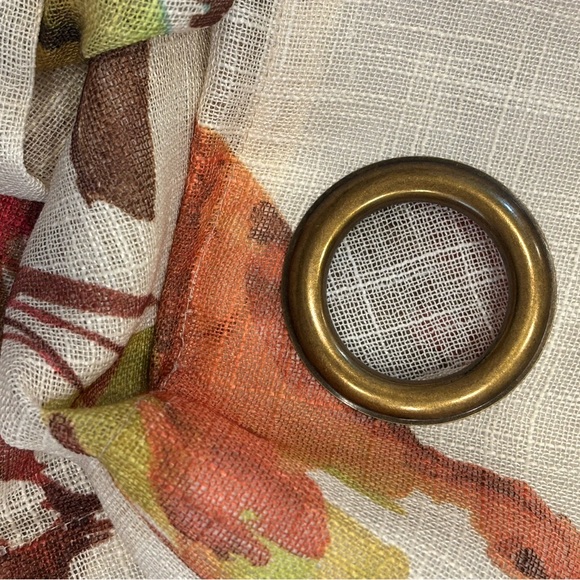 Pier 1 Imports Sheer Bird Watercolor Curtain Panels Grommets 50x84" Set of 2 - Picture 11 of 14